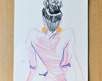 UNIQUE PIECE: Original artwork from a live drawing session in Barcelona with @marianaerato. Capture the energy with this piece of art.