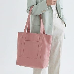 Canvas Shopper Bag PDF Sewing Pattern | Multi-Pocket Tote (Digital Download)