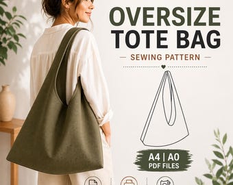 Naaipatroon oversized draagtas | Zelfstudie grote canvas schoudertas (pdf-download)