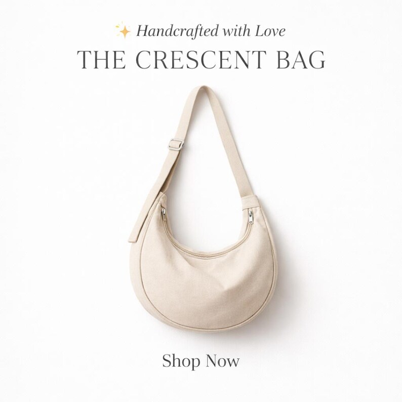 Crescent Bag Sewing Pattern | Trendy Crossbody, Beginner Friendly (PDF ...