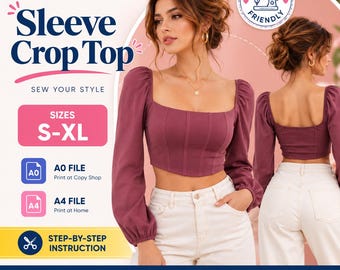Cowl Neck Cami Top Sewing Pattern | Satin Tie Back Top Pattern | Backless Crop Top Pattern | Spaghetti Strap Top Pattern | Women Sewing PDF