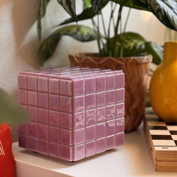 Unusual Table Lamp - Handmade Statement Ambient Light - Dopamine Decor