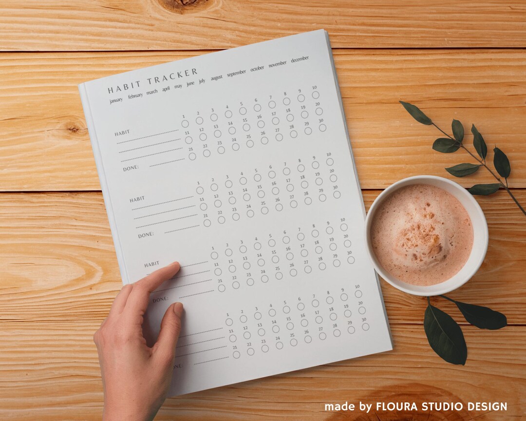 Habit Tracker Printable Bundle – Daily Goal Wellness Planner (A4/A5 PDF ...
