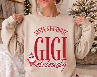 Santa Favorite Gigi PNG ,Holiday shirt design,personalize design for Gigi,Digital dowload