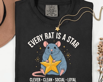 Every rat is a star, cute rat shirt, pet rat gift, rat lover tee, vintage rat t-shirt, funny rat quote sweatshirt, i love rats top