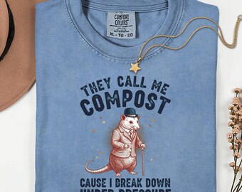 They call me compost cause i break down under pressure funny vintage rat shirt, weird rat sweatshirt, rat meme tee, cute rat lover gift