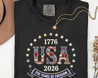 1776 usa 2026 250 years of freedom shirt sweatshirt, patriotic 4th of july usa tee, semiquincentennial floral flag, independence day gift