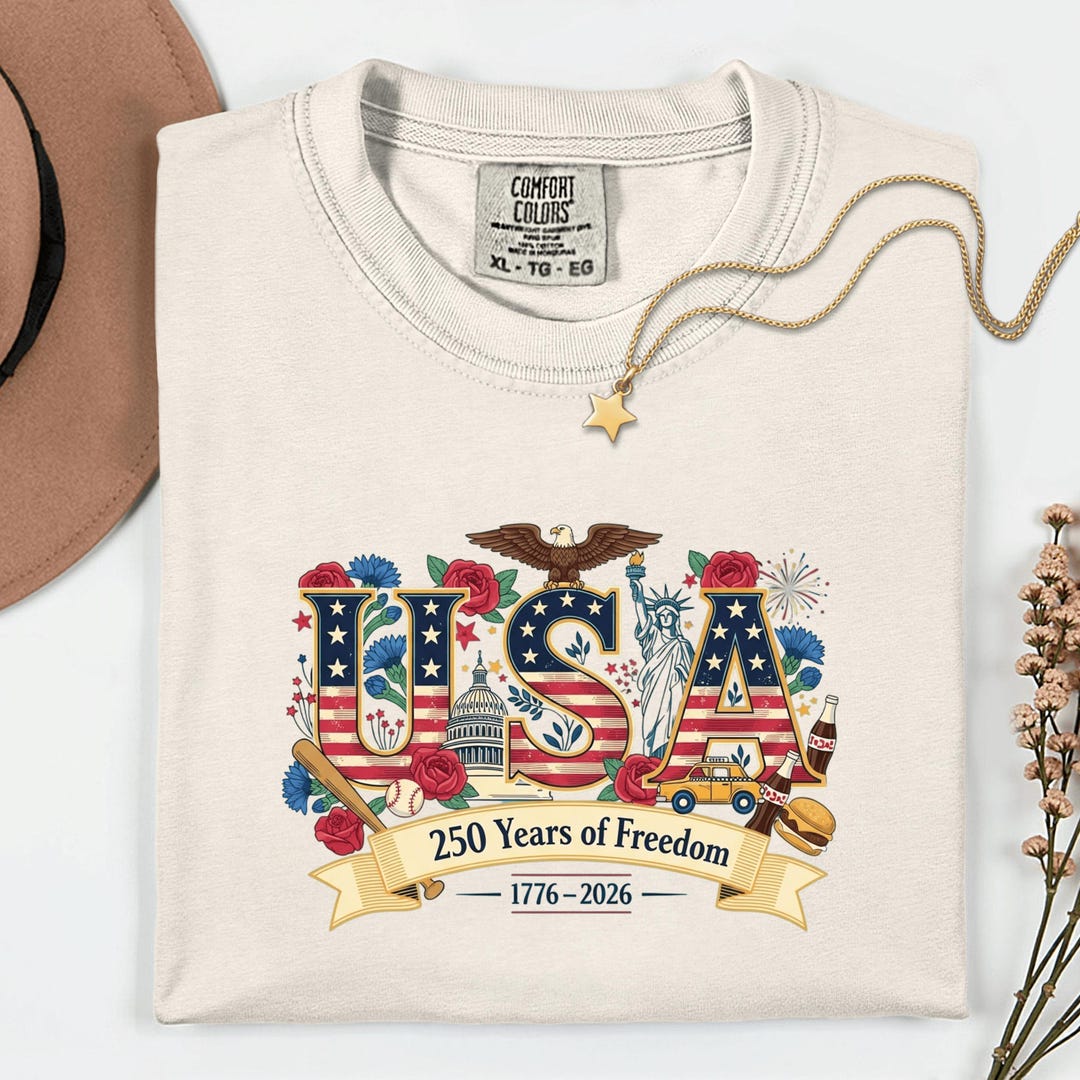 Usa 250 Years of Freedom 1776-2026 Shirt Sweatshirt, Patriotic 4th of ...