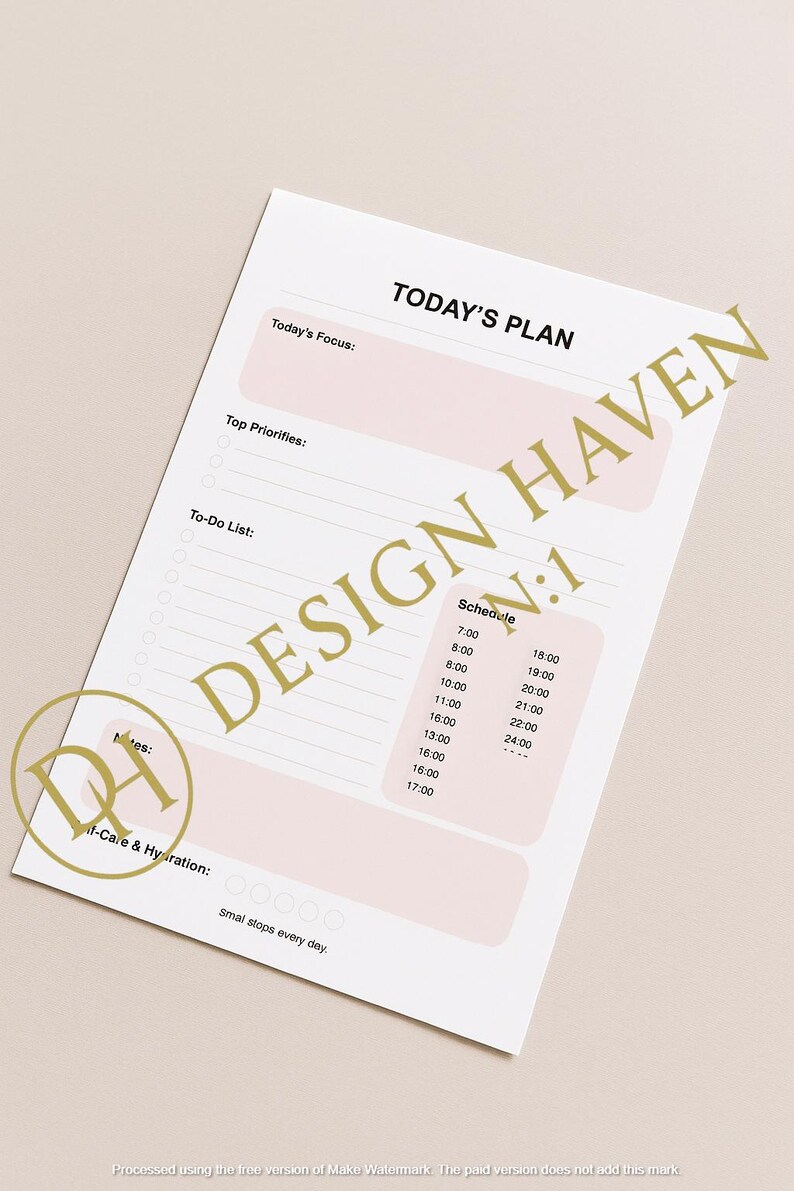 Soft Pastel Daily Planner Printable | A4 To-do List (PDF) - Etsy