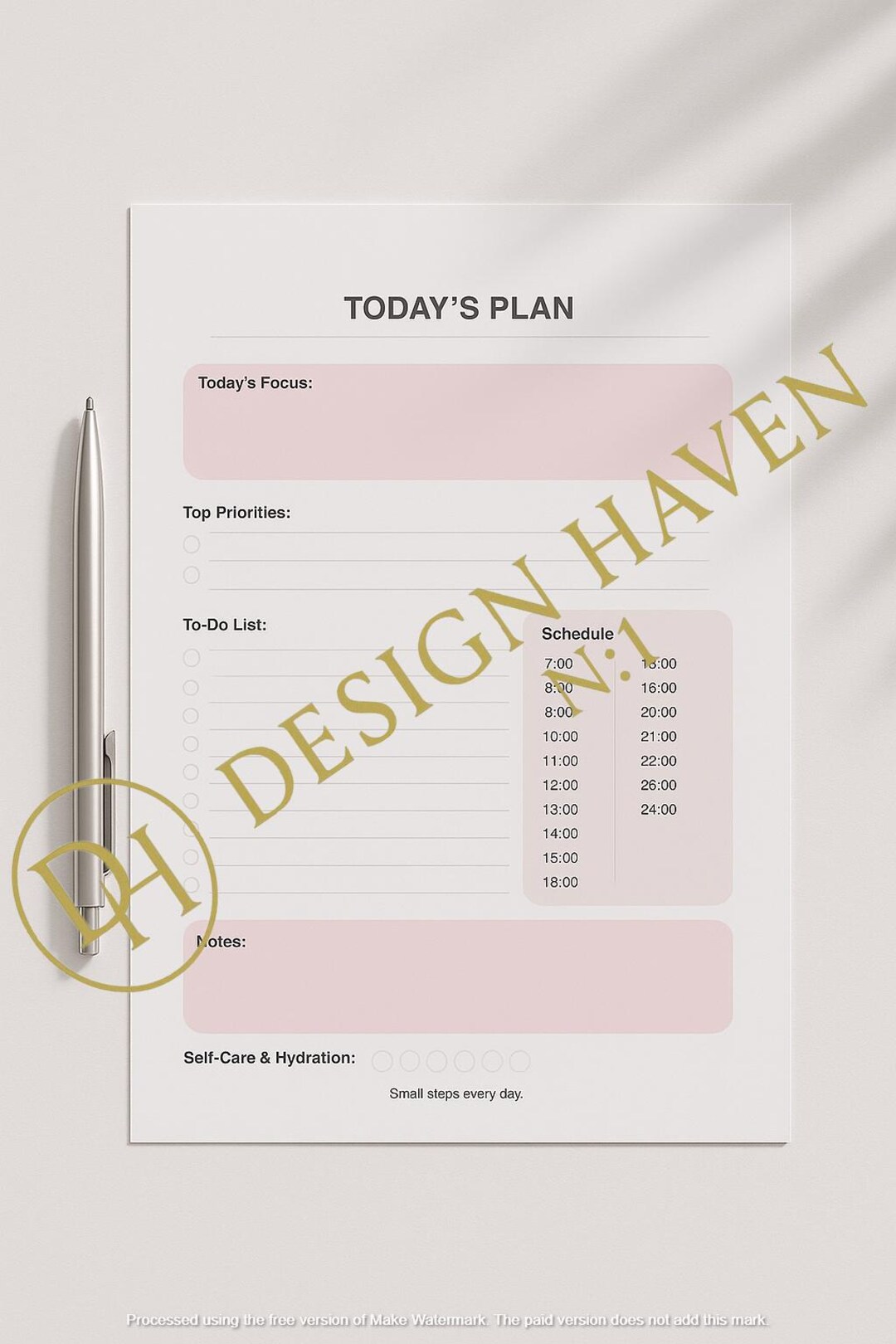 Soft Pastel Daily Planner Printable | A4 To-do List (PDF) - Etsy
