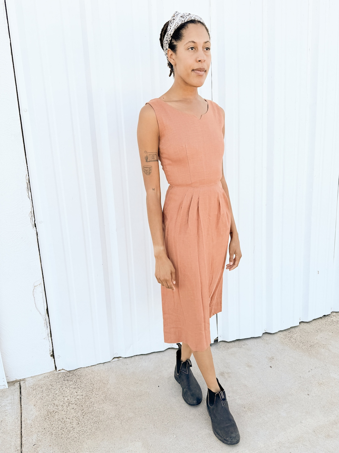 Pcvinsty Linen Shirt Dress Woodrose