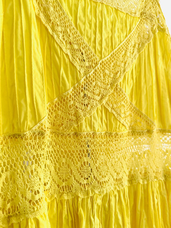 Vintage Vibrant Yellow Vintage Dress - image 5