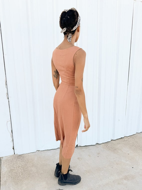 Dusty Rose Linen Dress - image 2