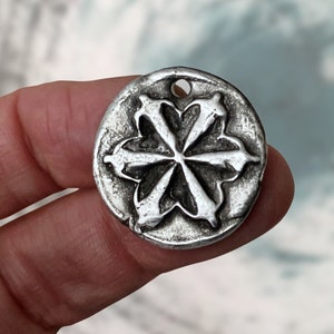 Unity Pendant Hand Cast Pewter Peace Pendant Circle of Friends Change the World image 2