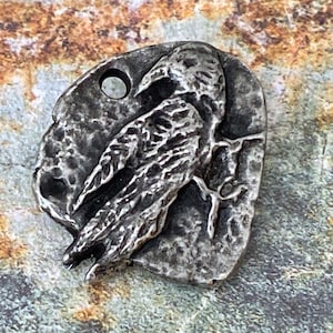 Hand Cast Pewter Pendant - Raven - Handmade Jewelry - Gothic - Boho