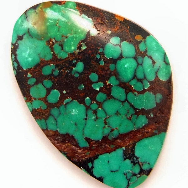 Turquoise Cabochon - Hand Cut Freeform Gemstone Designer Cabochon - Turquoise