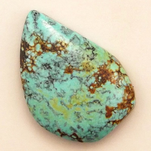 Turquoise Cabochon - Hand Cut Freeform Gemstone Designer Cabochon