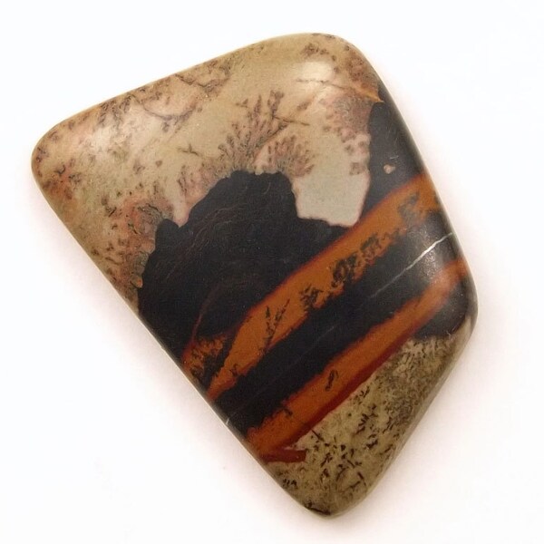 Indian Paint Stone - Hand Cut Freeform Gemstone Designer Cabochon