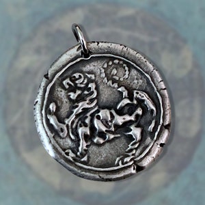 Tiger Pendant - Rustic Pewter Tiger Medallion - Zen Jewelry - Handcrafted Pewter Pendant