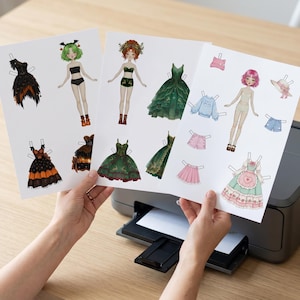 Large set of 120+ printable paper dolls and 500+ accessories in Anime, Dark Academia, Coquette, Street Style, Brat, Babygirl, Balletcore, Old Money, Christmas, Gothic and Kawaii aesthetics. Perfect for cut-out crafts, art journals, and creative projects.