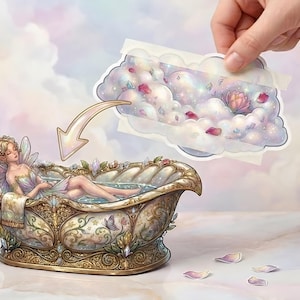 Fairy Dollhouse, Quiet Busybook, Paper Doll Dress Up Kids Activity, Digital Download image 12