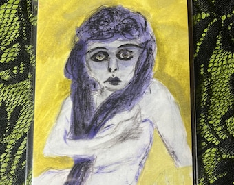 Theda Bara Art Print | Silent Film Star, Goth Portrait