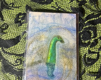 Loch Ness Monster Art Print | Nessie Watercolor Painting