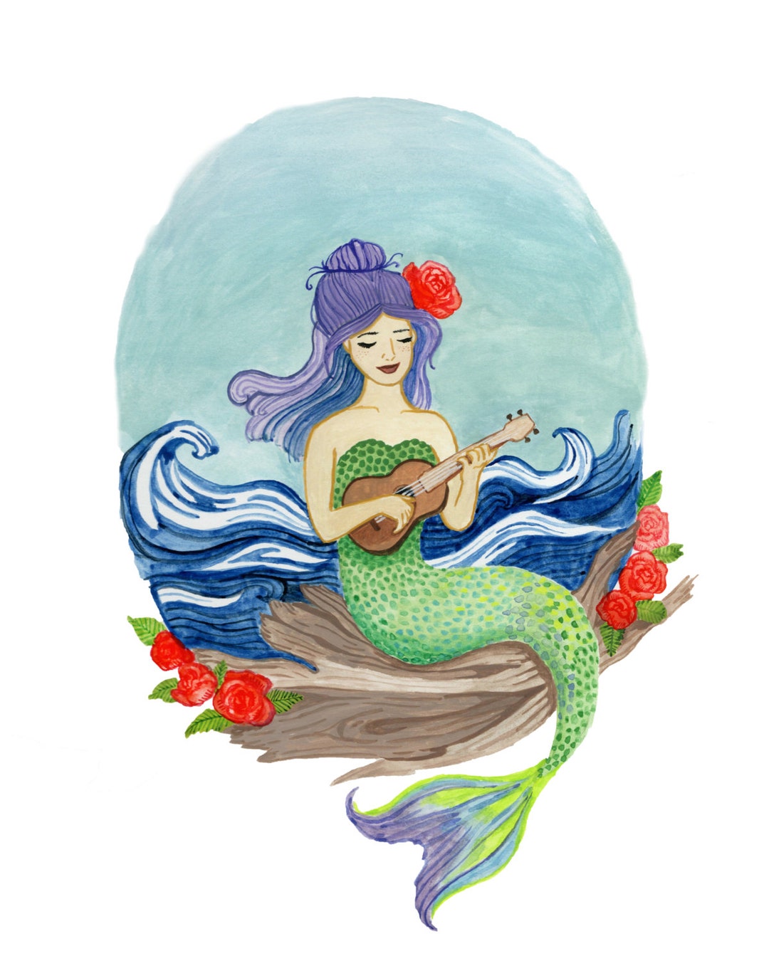 Mermaid Music 8x10 Print - Etsy