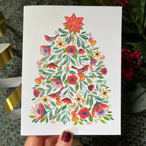 Floral Christmas Tree Card Set image 3