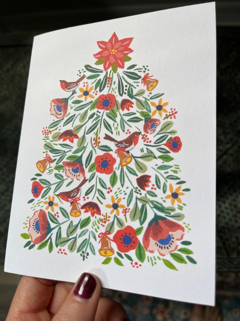 Floral Christmas Tree Card Set image 5