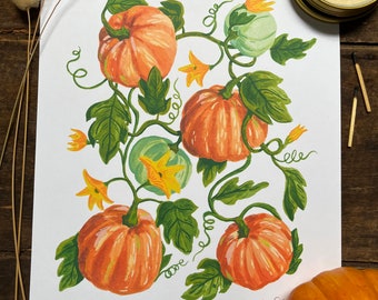 Kürbis Aufnäher 8x10 Print