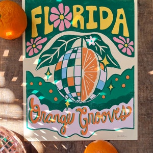 Florida Orange Grooves 8x10 Print