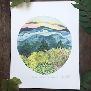 Blue Ridge Mountains 8x10 Print