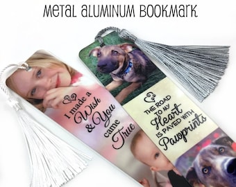 Personalized Photo Bookmark – Custom Sturdy Aluminum Picture Page Marker – Gift for Book Lover, Reader, Teacher, or Librarian