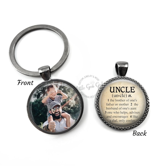 Regalo Día Padre Tío Cumpleaños Grabado Llavero Personalizado Para Tío - Regalo Cumpleaños O Día Del Padre - Plata - Grabado Especial Llavero Personalizado Hombre