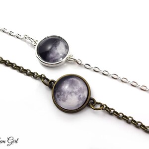Custom Birth Moon Bracelet - Glow in the Dark Lunar Phase Bracelet in ...