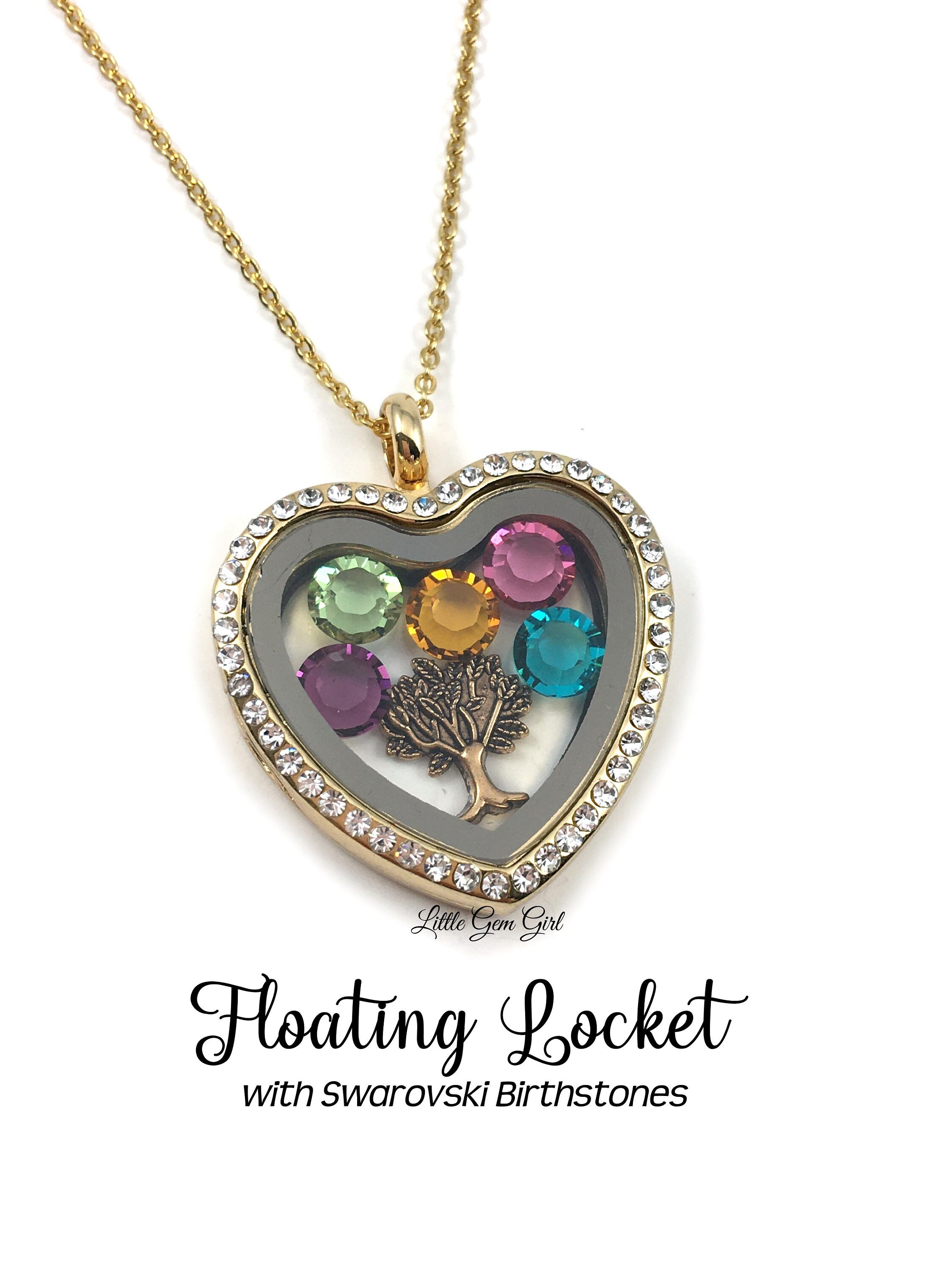 Floating locket best sale birthstones