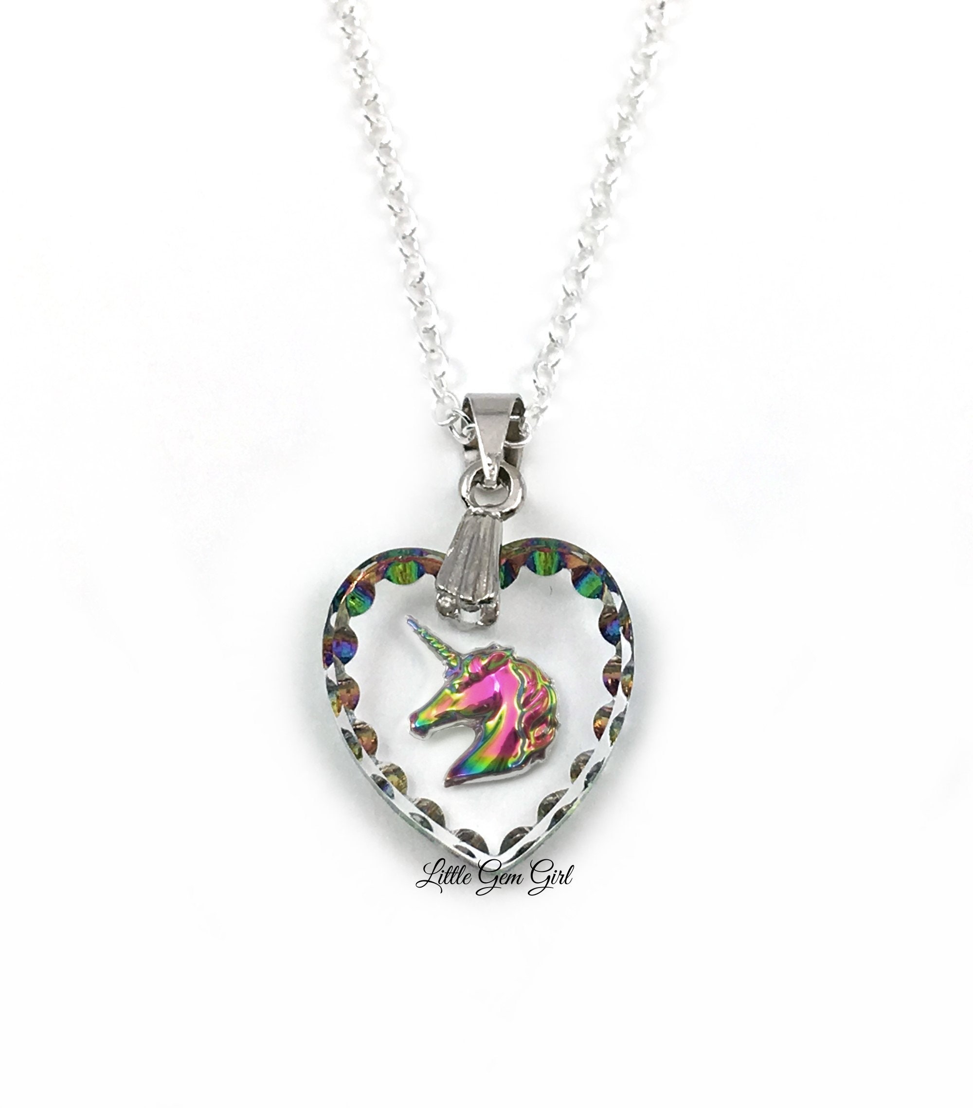 Unicorn Necklace Rainbow Unicorn 
