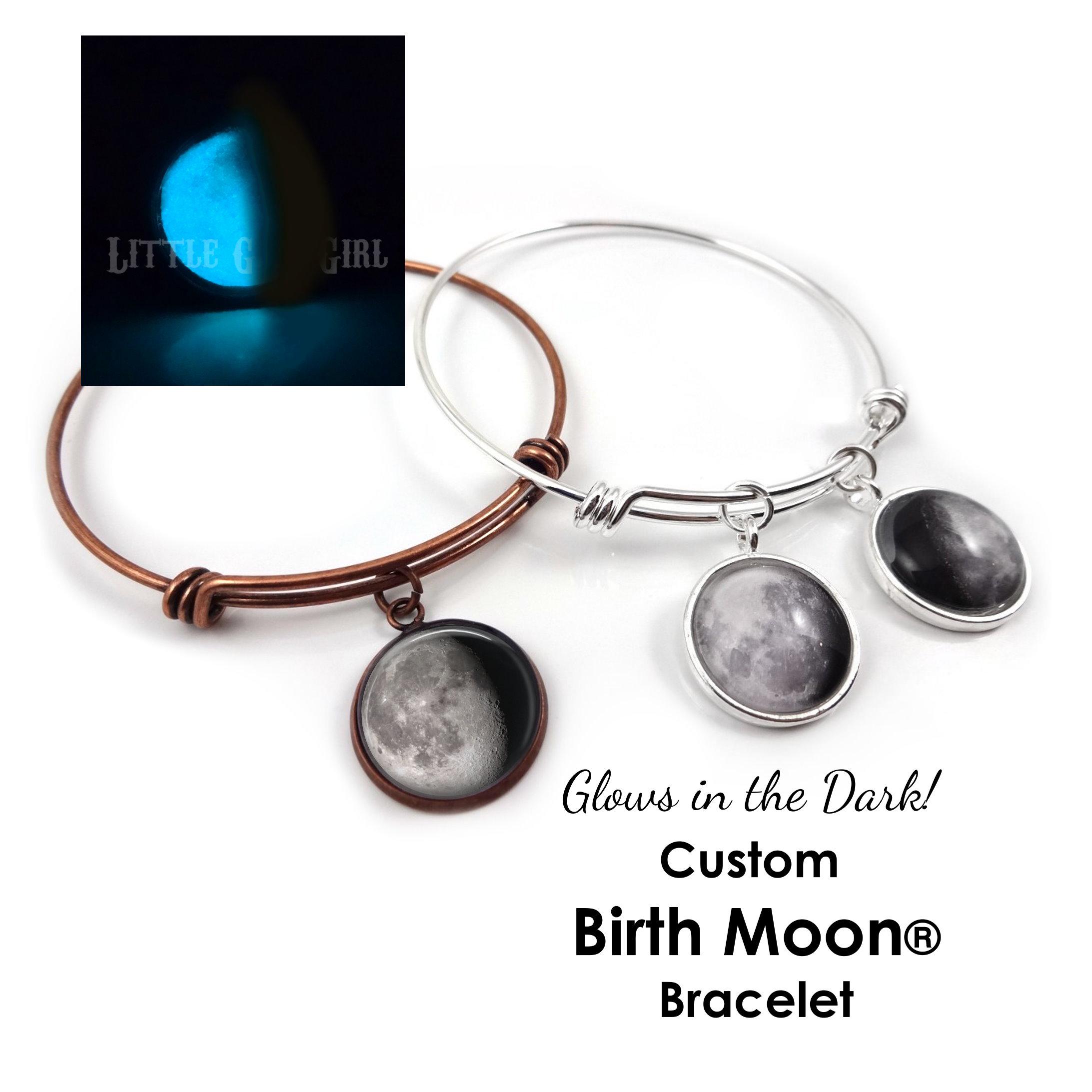 Necklace Birth Moon Bracelet Moonglow Jewelry Custom Birth Moon