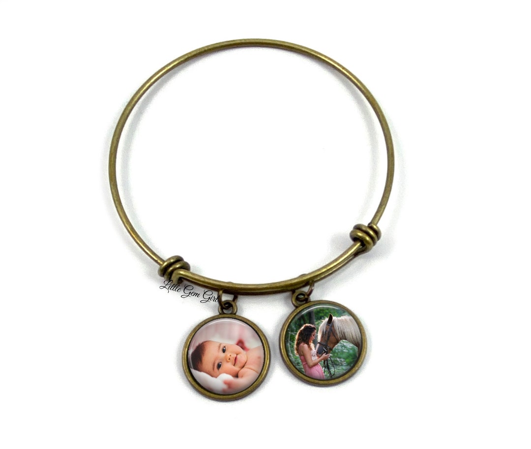 Personalized Photo Bracelet Custom Picture Bracelet 1 to 6 Photo Bangle ...