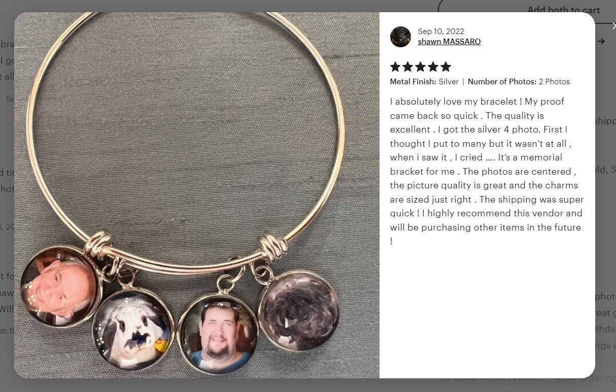  gors Personalized photo bracelets custom picture
