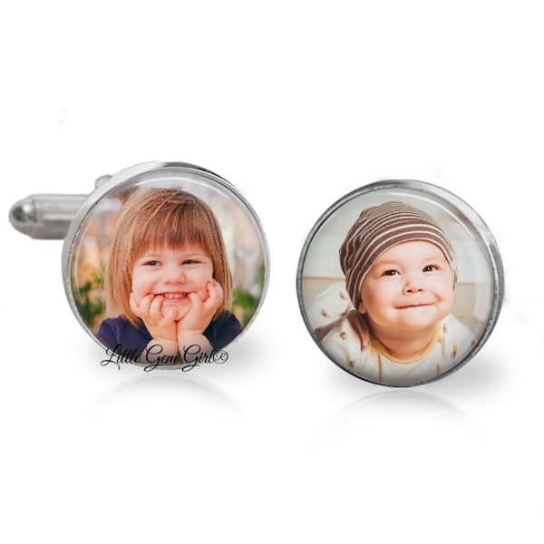 Aangepaste fotomanchetknopen voor mannen - gepersonaliseerde bruiloftmanchetknopen - herdenkingsfoto cadeau voor bruidegom vader echtgenoot