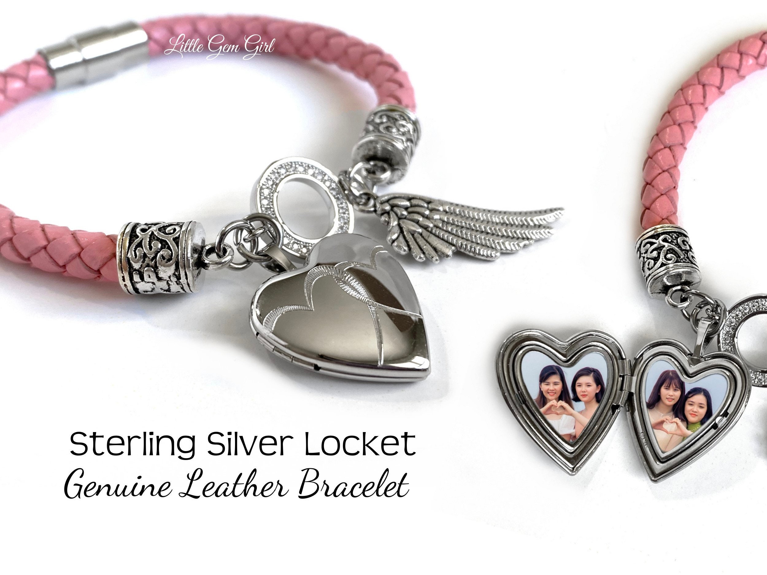 Personalised Sterling Silver Locket Bracelet 
