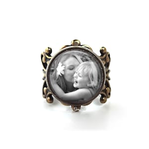 指輪・リング EOU STUDIO THE TREE R4SILVER Tree Ring - Blue Winter Tree of Life Ring in Antique Bronze