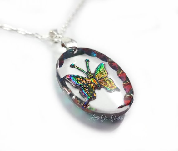 Butterfly necklace engraved deals
