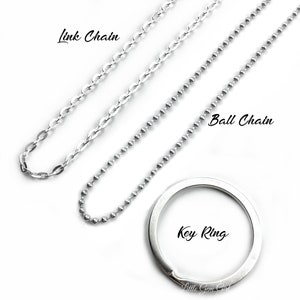 Actual Fingerprint Necklace or Key Chain with Custom Message on Back Custom Thumb Print Jewelry Personalized Memorial Charm Jewelry image 6