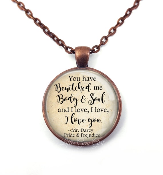 my princess your prince ネックレス Jane Austen Pride and Prejudice Necklace - Mr Darcy You Have