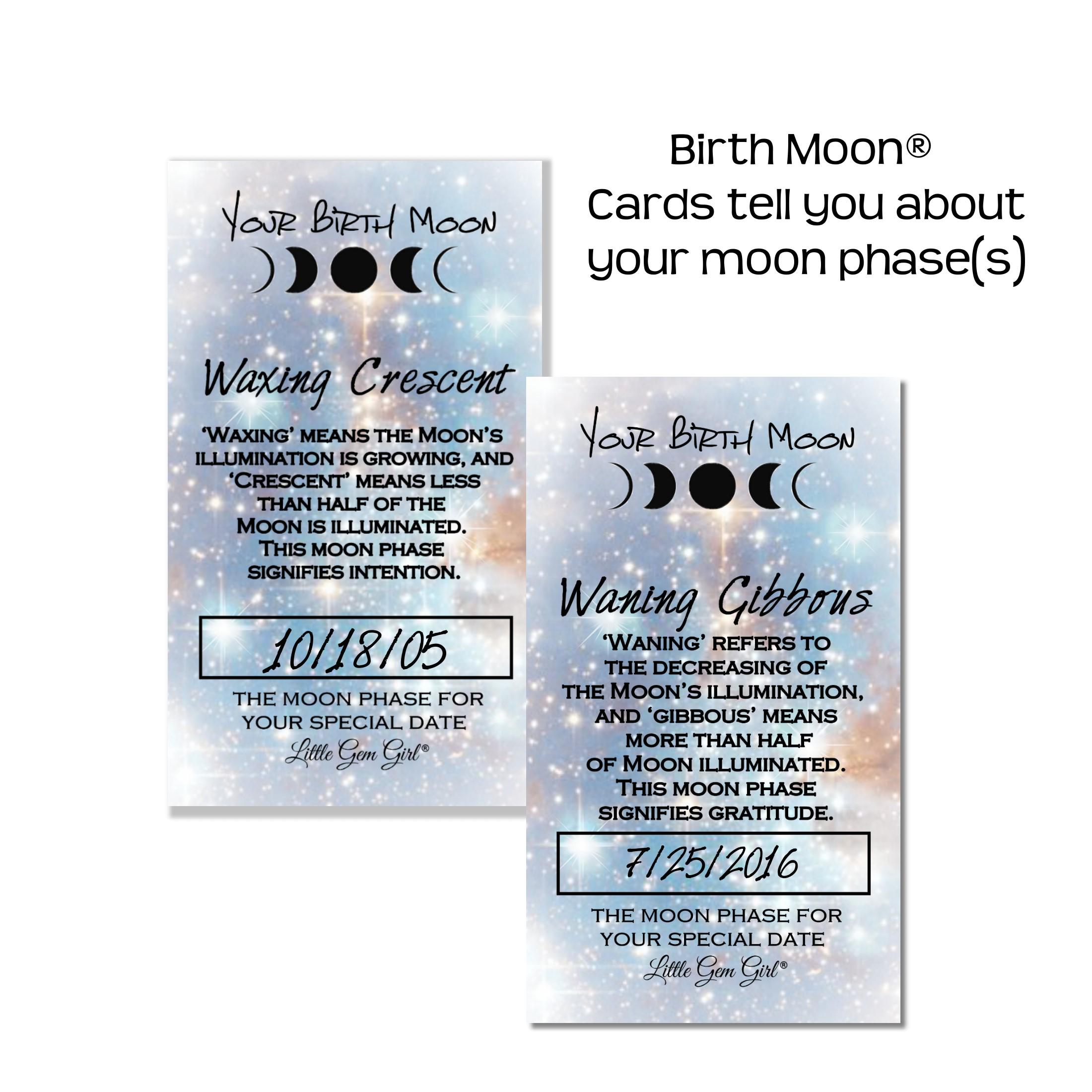 Custom Birth Moon Bracelet - 1 to 4 Moons Glow in the Dark Personalized ...