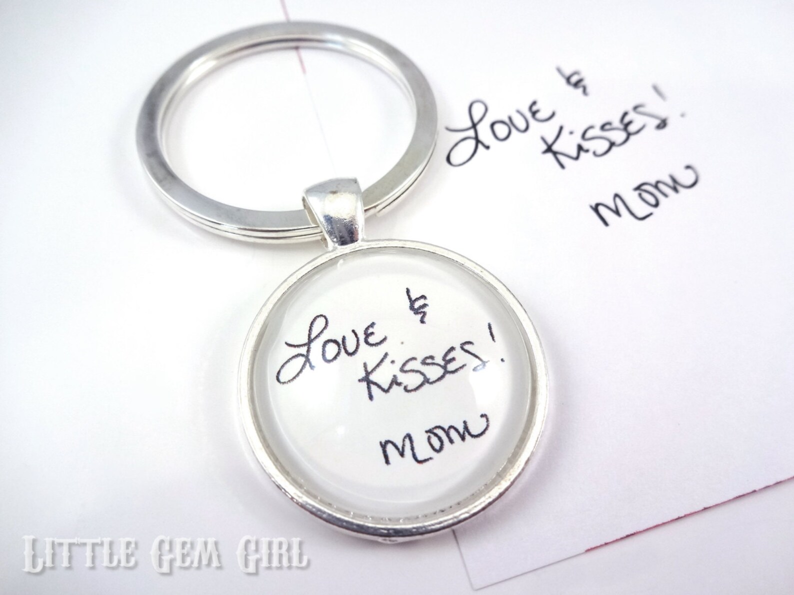Custom Handwriting Keychain Personalized With Your Loved Etsy
