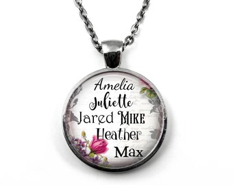 Personalized Name Necklace - Grandkids Names Jewelry - Custom Kids Name Necklace for Mom Mother's Day Jewelry - 23 Designs Available
